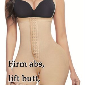 Women's High-Waist Shapewear Shorts, Nylon & Elastane Blend, Solid Color Knit Fabric, with Contrast Lace Detail, for Belly Control & Hip Lift, High Waisted Shorts