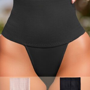 2pcs High Waist Shaping Panties, Tummy Control Compression Panties To Lift & Shape Buttocks, Women'S Underwear & Shapewear