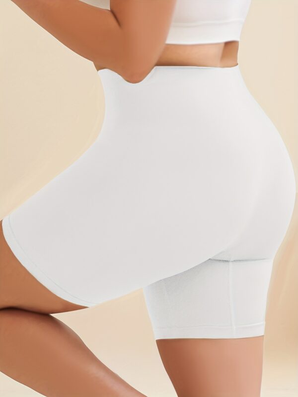Plus Size Sexy Shapewear Bottoms, Women's Plus Solid Seamless Tummy Control Shapewear Shorts