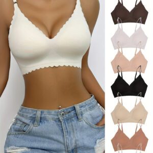 7pcs Wireless Push Up Bra - Seamless Anti-Sagging Removable Padded Everyday Bra with Ruffle Trim, 85% Polyamide 15% Elastane, 7 Solid Colors (White/Black/Beige/Pink/Light Brown/Red-Brown/Dark Brown), Everyday Comfort Bra | Seamless Design | Removable Padding Bra
